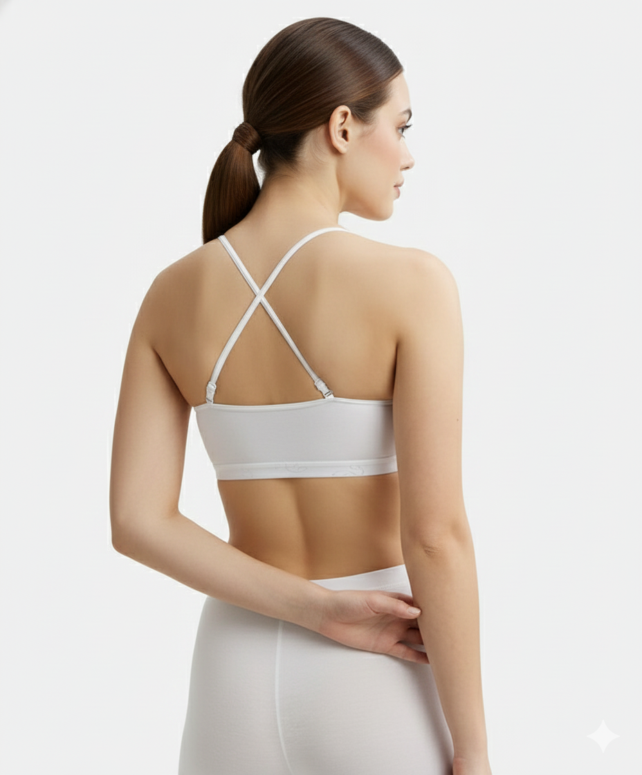 Jockey Women’s Crop Top Bra | Beginners & Teen Starter Bra | Soft Cotton Comfort | 1351