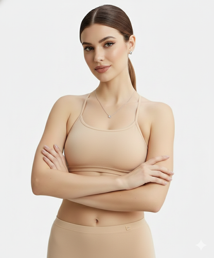 Jockey Women’s Crop Top Bra | Beginners & Teen Starter Bra | Soft Cotton Comfort | 1351