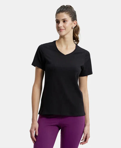 Jockey Women V-Neck Tee Athleisure|1359