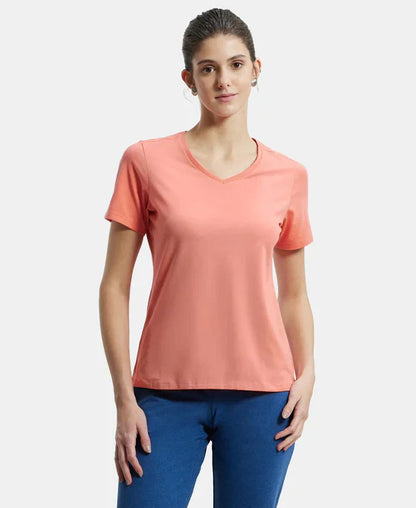 Jockey Women V-Neck Tee Athleisure|1359