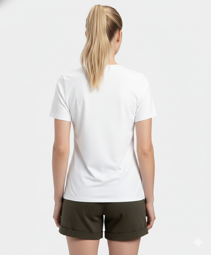Jockey Women’s V-Neck Tee | Soft Cotton Athleisure T-Shirt | Everyday Comfort Wear | 1359
