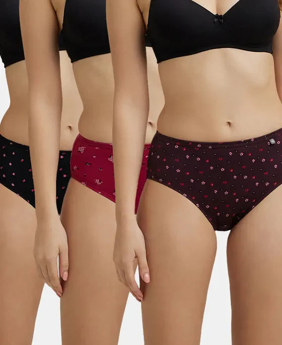 Jockey Women Hipster Panty Pack|1406 (Prints May Vary)