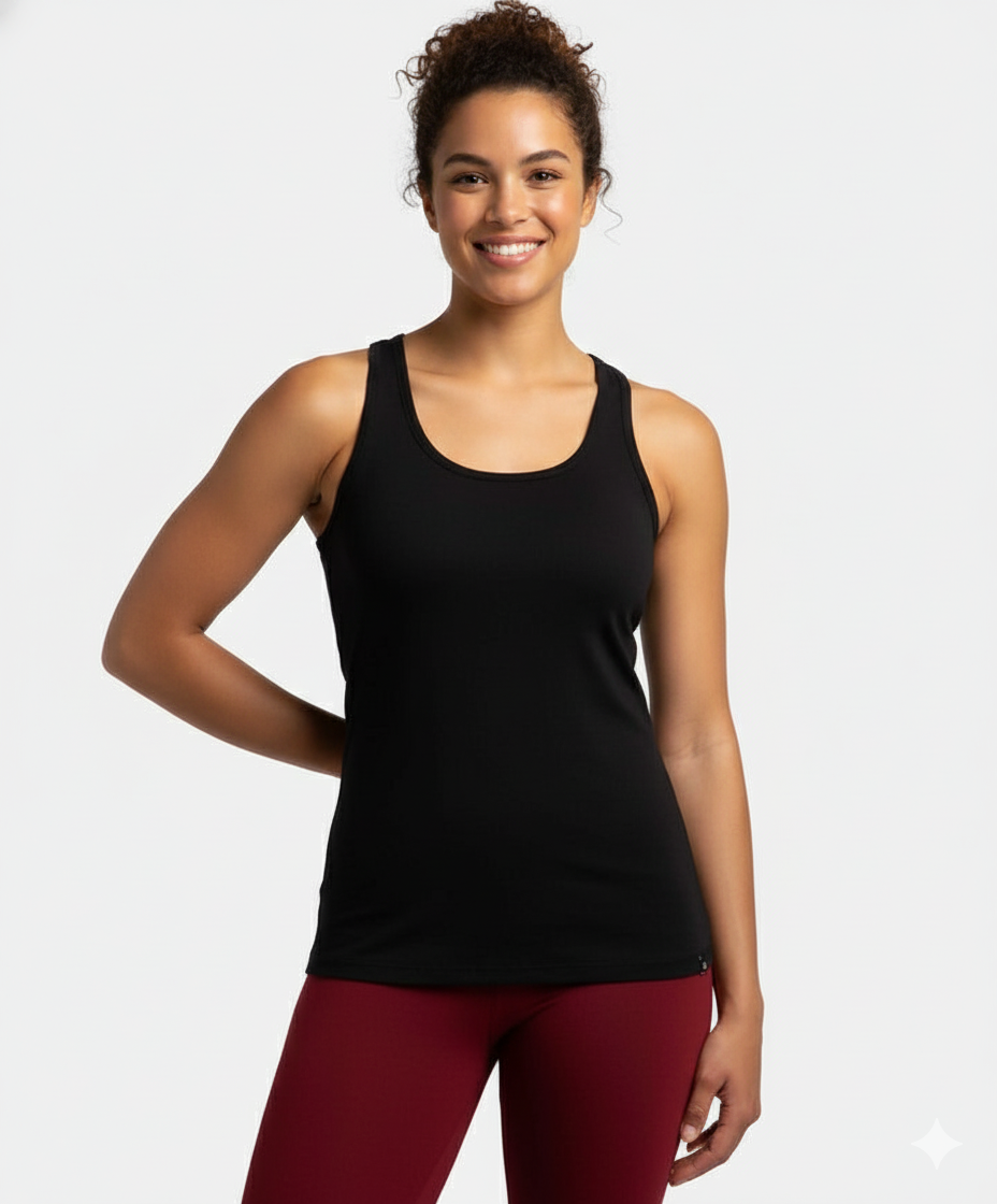 Jockey Women’s Tank Top | Soft Cotton Athleisure Sleeveless Top | Everyday Comfort Wear | 1467 Black
