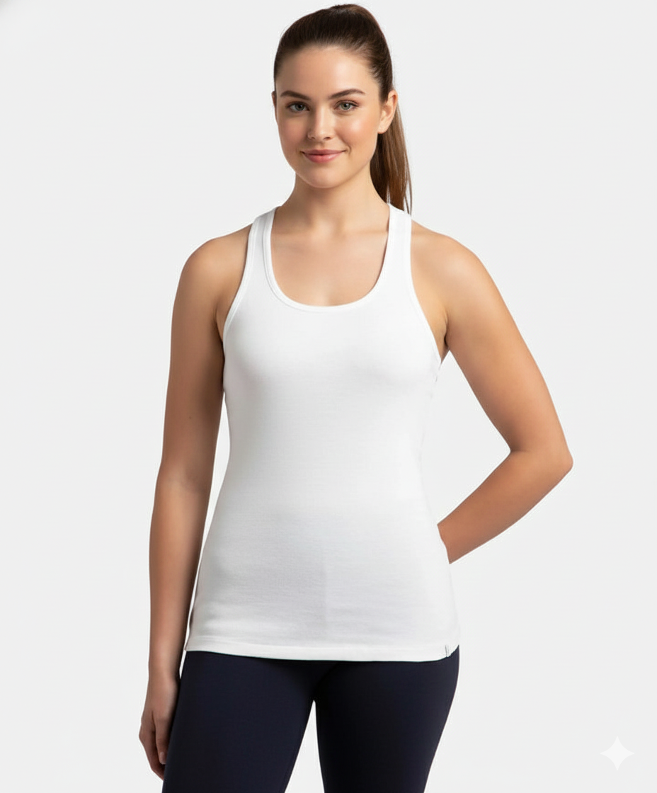 Jockey Women’s Tank Top | Soft Cotton Athleisure Sleeveless Top | Everyday Comfort Wear | 1467