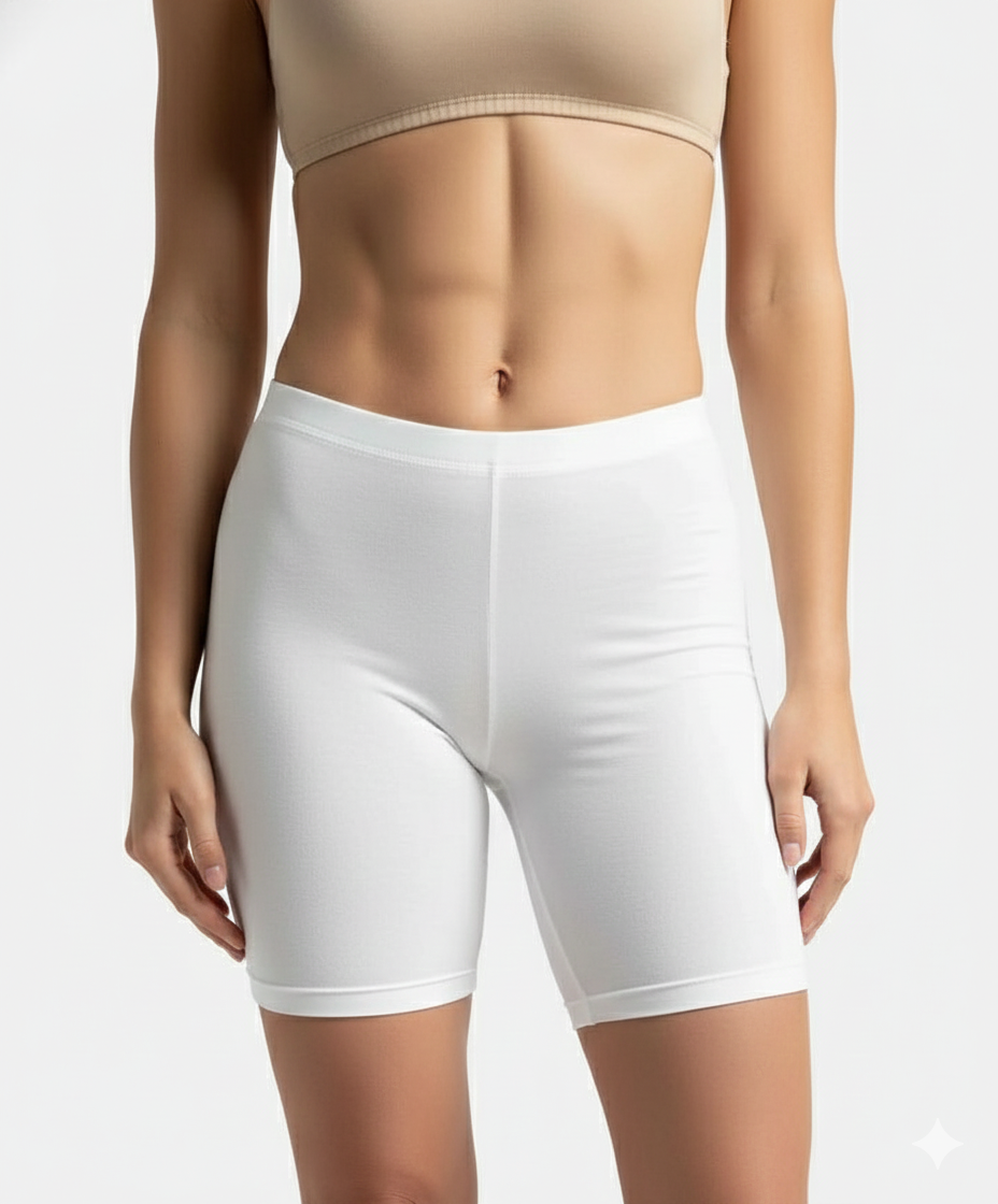 Jockey Women’s Cycling Shorts | Stretch Activewear Bottoms | Workout & Training Shorts | 1529 White