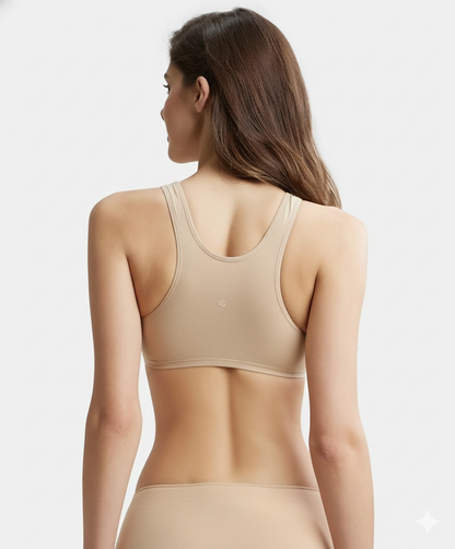 Jockey Women’s Sports Top | Soft Beginners Bra | Everyday Support & Comfort Wear | 1582