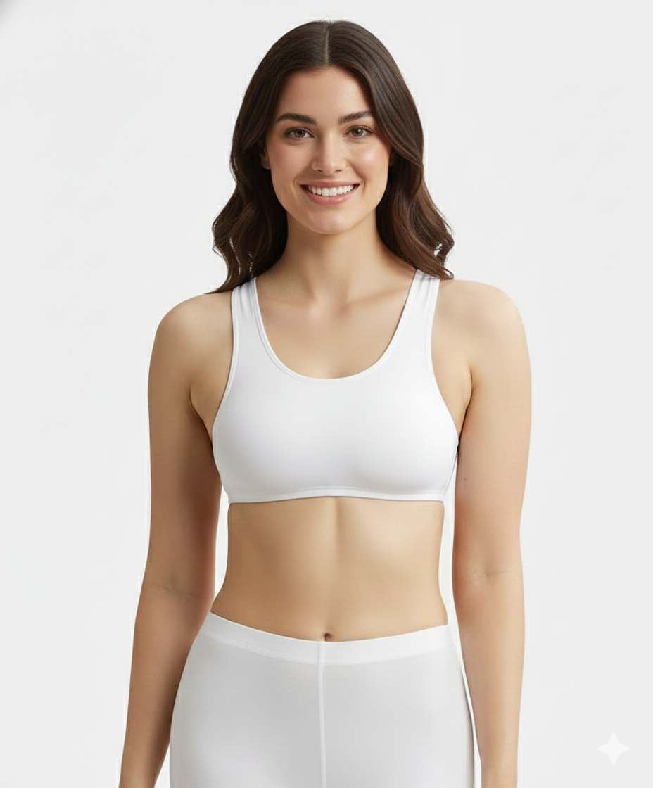 Jockey Women’s Sports Top | Soft Beginners Bra | Everyday Support & Comfort Wear | 1582