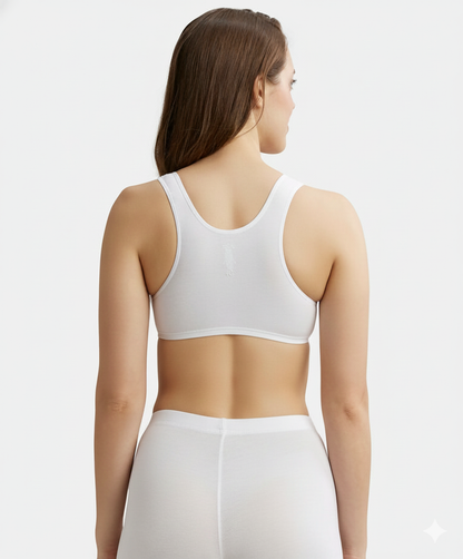 Jockey Women’s Sports Top | Soft Beginners Bra | Everyday Support & Comfort Wear | 1582