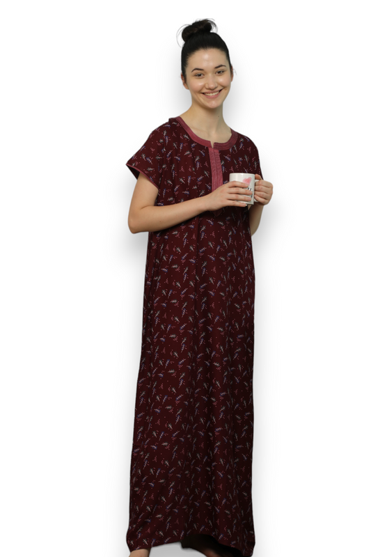 Vieviana women nighty (maroon) Ev18004