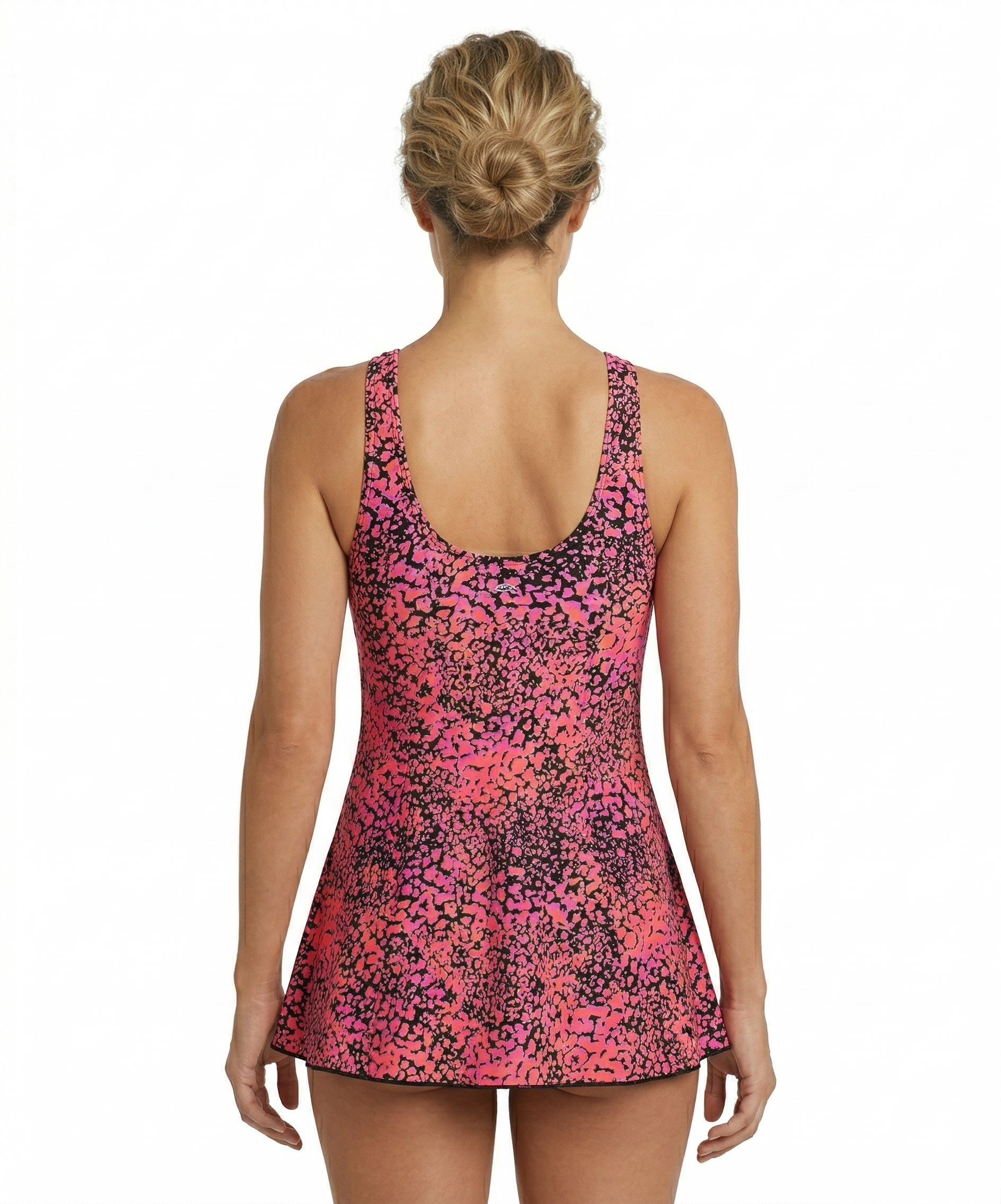 Lactra Women’s Printed Swimdress 212 | U-Back Boyleg Swimsuit | Padded Support Stretch Fit Pr00518