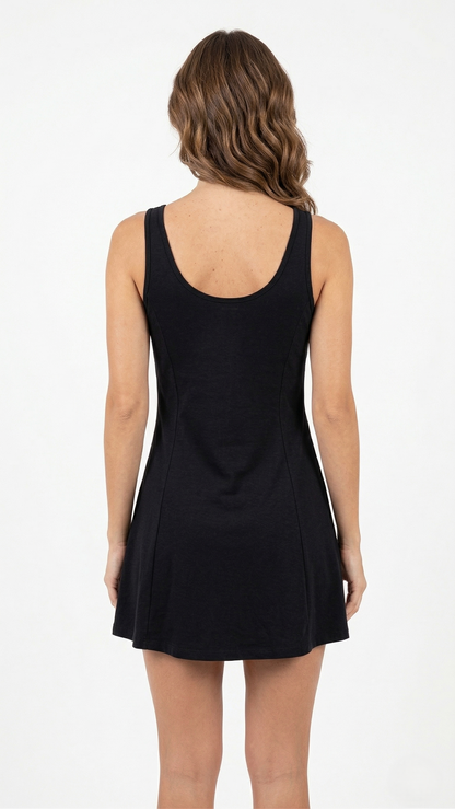 Lactra Women’s U-Back Swimdress 214 | Boyleg Coverage | Padded Support Stretch Swimwear Pl002
