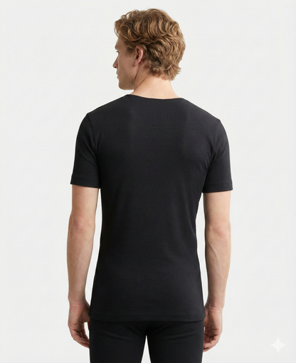 Jockey Men’s Thermal Round Neck Half Sleeves | Warm Cotton Rich Winter Innerwear | 2400