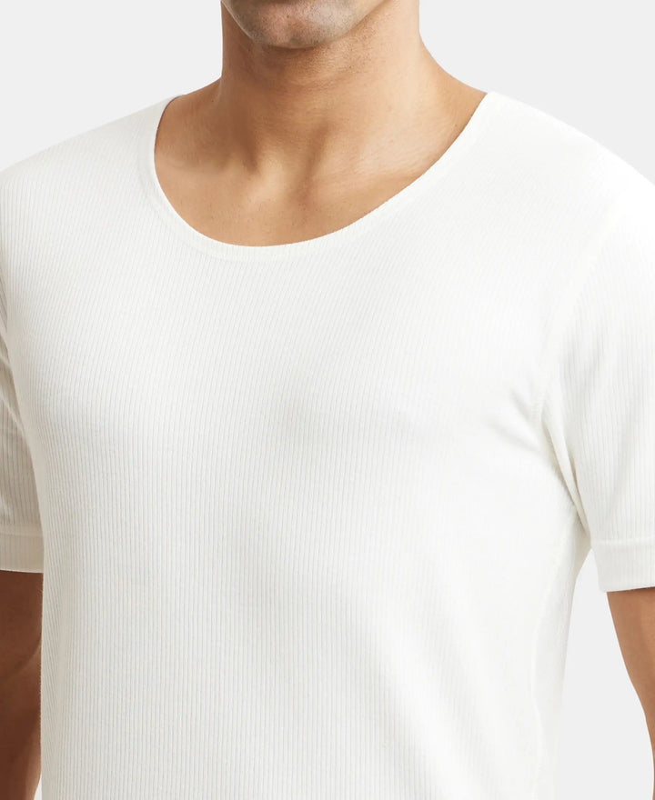 Jockey Men’s Thermal Round Neck Half Sleeves | Warm Cotton Rich Winter Innerwear | 2400