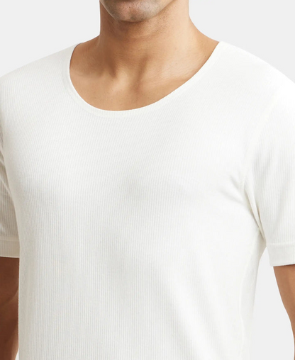 Jockey Men’s Thermal Round Neck Half Sleeves | Warm Cotton Rich Winter Innerwear | 2400