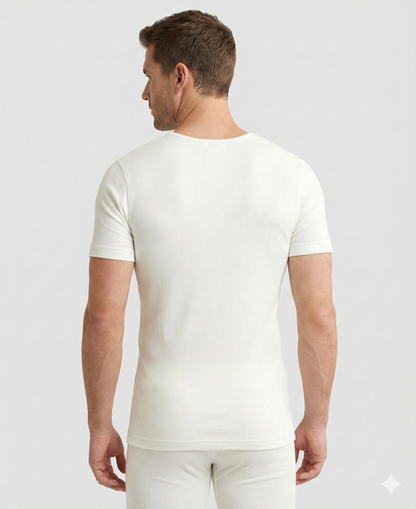 Jockey Men’s Thermal Round Neck Half Sleeves | Warm Cotton Rich Winter Innerwear | 2400