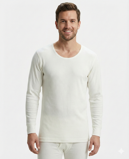 Jockey Men’s Thermal Round Neck Full Sleeves | Warm Cotton Rich Winter Innerwear | 2401