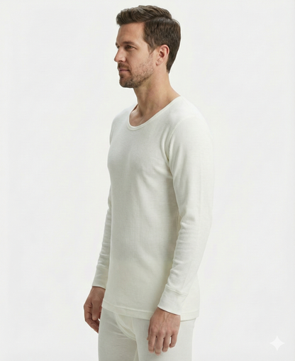 Jockey Men’s Thermal Round Neck Full Sleeves | Warm Cotton Rich Winter Innerwear | 2401