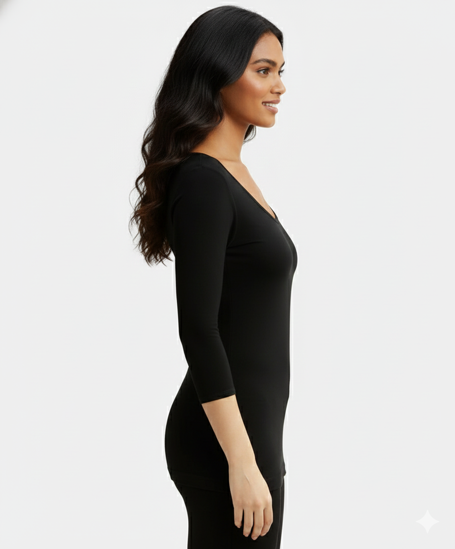 Jockey Women’s Thermal Top with Sleeves | Warm Winter Innerwear | Soft Cotton Blend | 2511