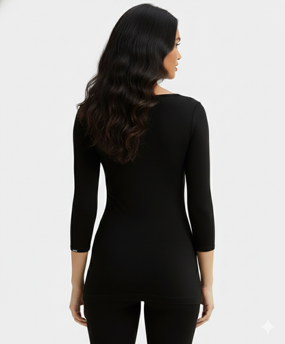 Jockey Women’s Thermal Top with Sleeves | Warm Winter Innerwear | Soft Cotton Blend | 2511