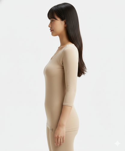 Jockey Women’s Thermal Top with Sleeves | Warm Winter Innerwear | Soft Cotton Blend | 2511