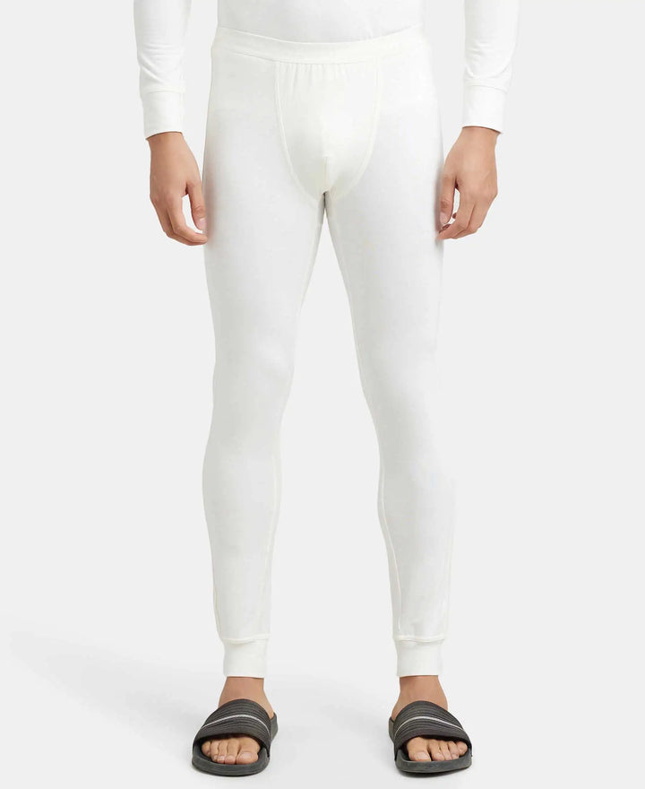 Jockey Men’s Thermal Lower | Winter Warm Innerwear Bottom | Soft Cotton Blend | 2622 White