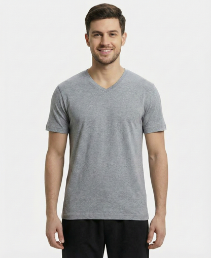 Jockey Men’s V-Neck Athleisure T-Shirt | Soft Cotton Rich Tee | Everyday Activewear | 2726