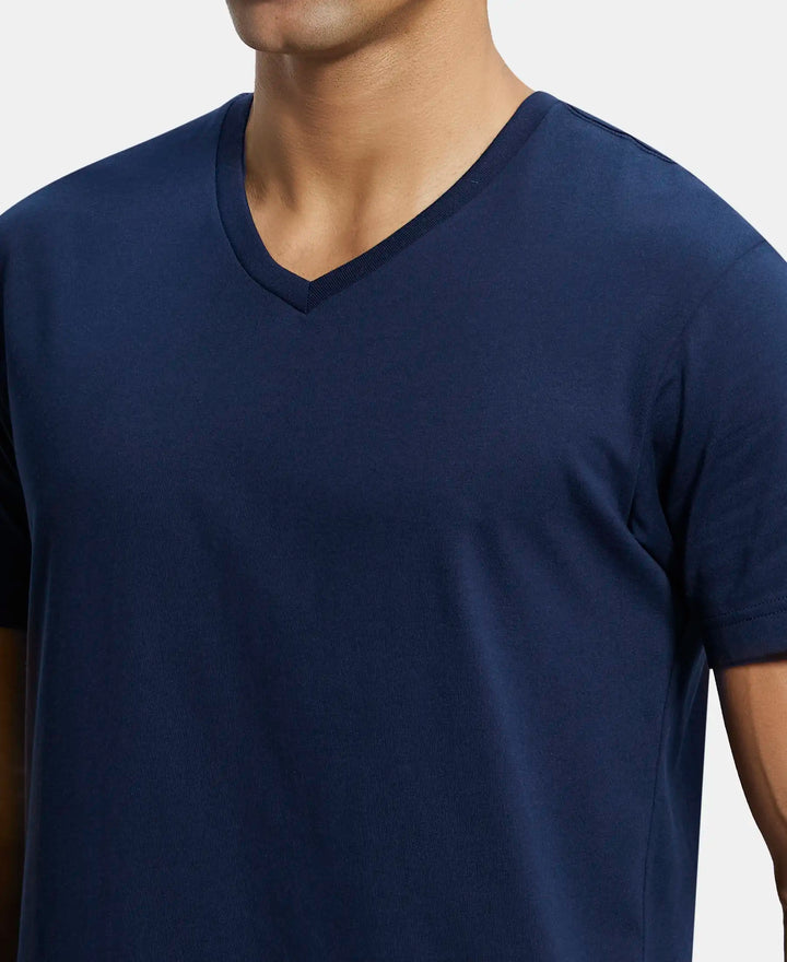 Jockey Men’s V-Neck Athleisure T-Shirt | Soft Cotton Rich Tee | Everyday Activewear | 2726