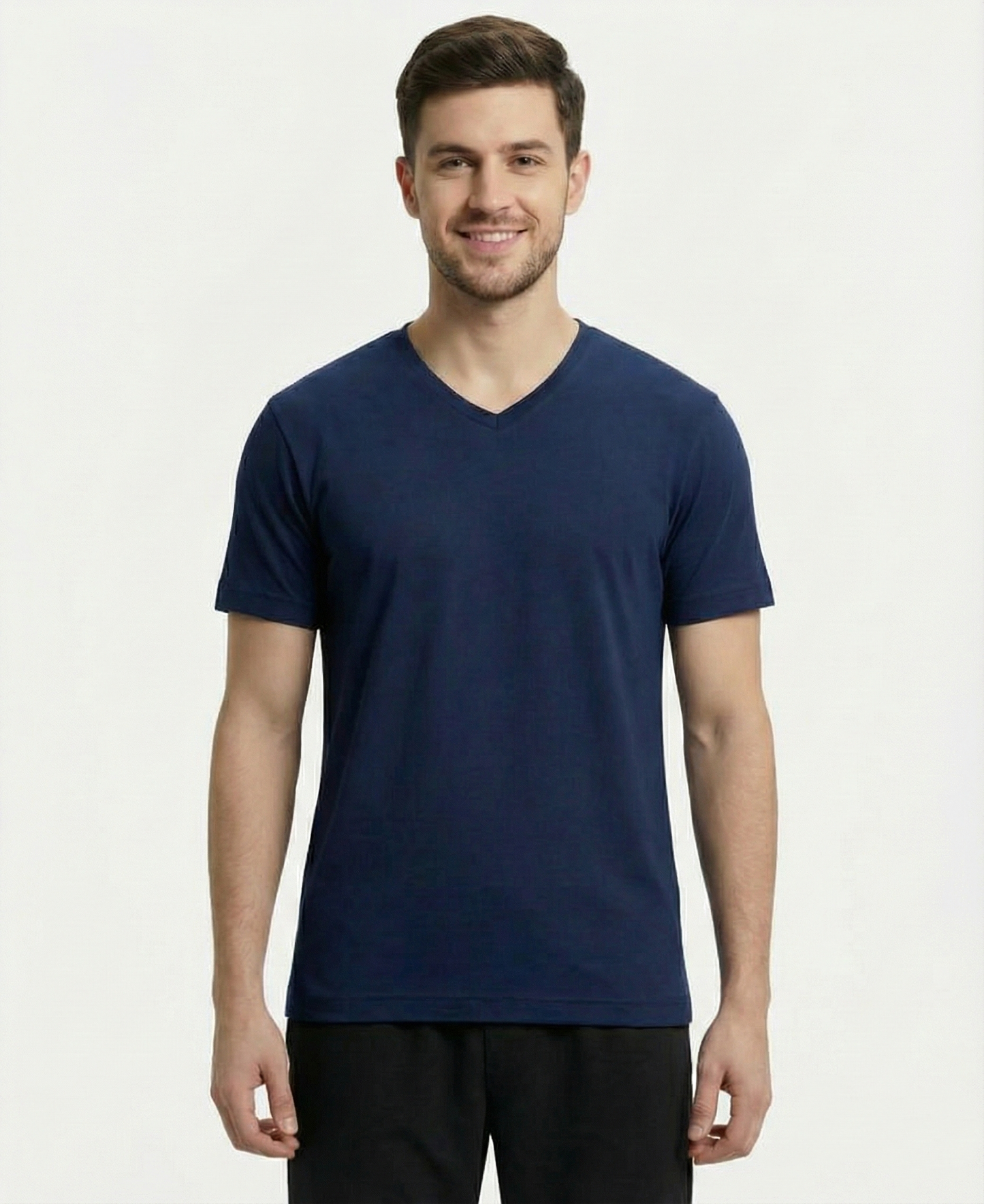 Jockey Men’s V-Neck Athleisure T-Shirt | Soft Cotton Rich Tee | Everyday Activewear | 2726