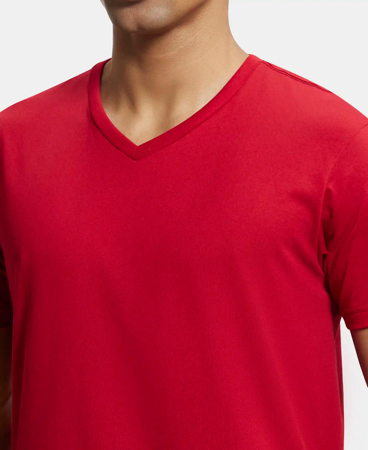 Jockey Men’s V-Neck Athleisure T-Shirt | Soft Cotton Rich Tee | Everyday Activewear | 2726