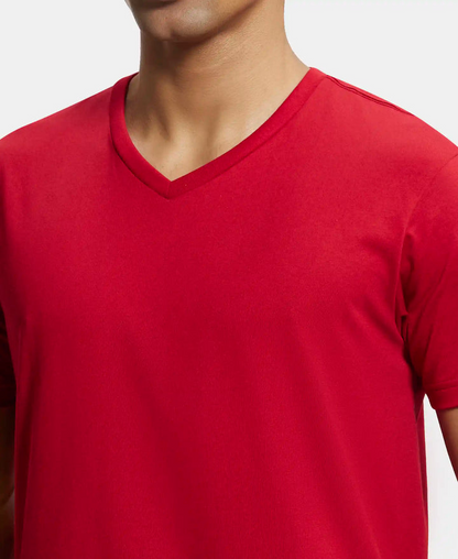 Jockey Men’s V-Neck Athleisure T-Shirt | Soft Cotton Rich Tee | Everyday Activewear | 2726