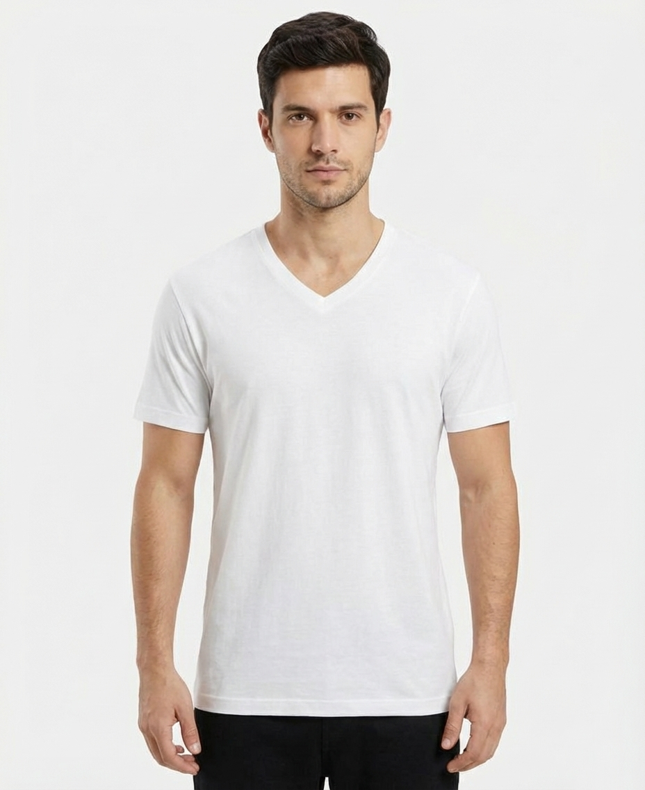 Jockey Men’s V-Neck Athleisure T-Shirt | Soft Cotton Rich Tee | Everyday Activewear | 2726