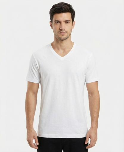 Jockey Men’s V-Neck Athleisure T-Shirt | Soft Cotton Rich Tee | Everyday Activewear | 2726