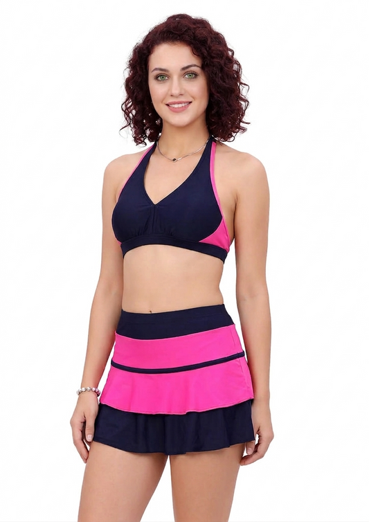 Lactra Women’s Halter Neck Bikini Set 286 | High Waist Side Tie | Padded Support Stretch Swimwear Pl002 10