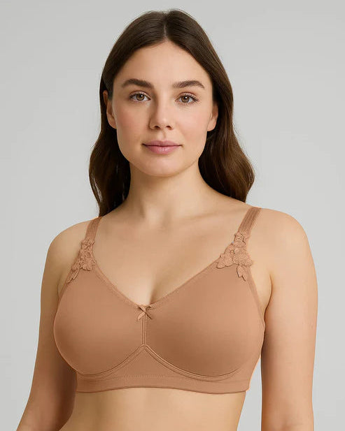 Triumph 100/300 Minimizer Non-Padded Non-Wired Big Cup Bra for Slimmer Look, Full Coverage & All-Day Comfort
