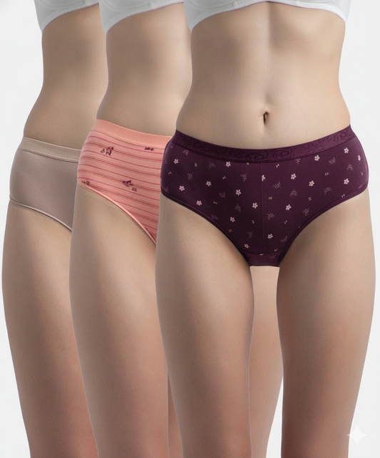 Jockey Women’s Hipster Panty Pack | Soft Cotton Stretch Underwear | Everyday Comfort | 3006