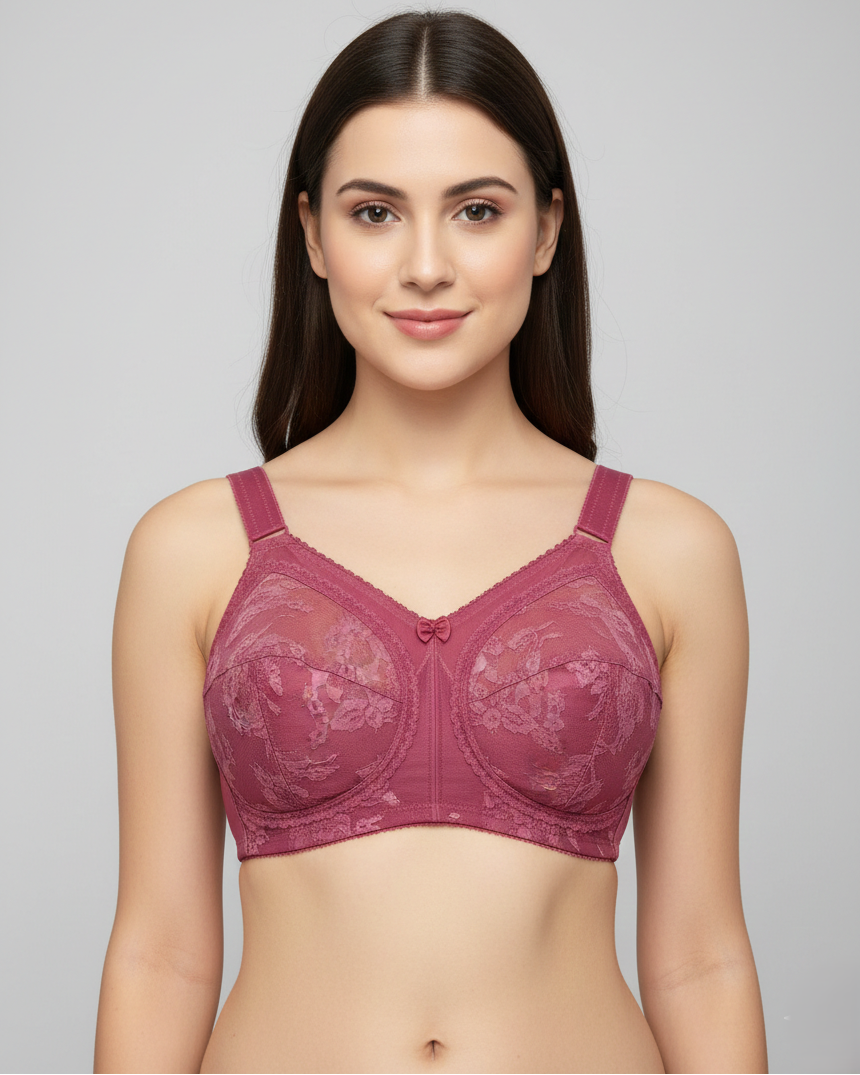Triumph 20/319 Doreen Minimizer Full Figure Support Non-Padded Non-Wired Bra for Maximum Comfort & Firm Hold Mellow Mauve