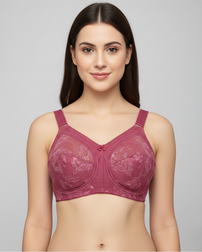 Triumph 20/319 Doreen Minimizer Full Figure Support Non-Padded Non-Wired Bra for Maximum Comfort & Firm Hold Mellow Mauve