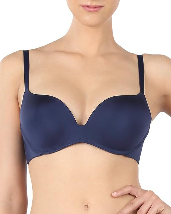 Triumph 110/458 Maximizer Push-Up Magic Wire Bra for Enhanced Cleavage, Lift & Sculpted Shape Blue Black