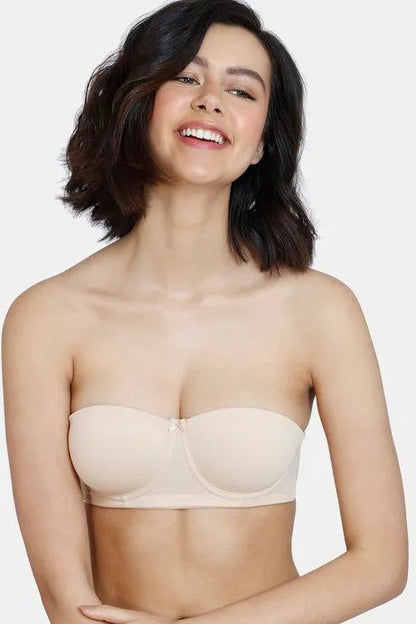 Zivame Beautiful Basics Padded Wired 3/4th Coverage Strapless Bra-Zi1133- 