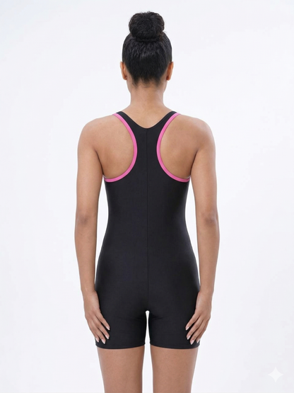 Lactra Women’s Racerback Leg Suit 528 | UPF 50+ Sun Protection | Full Coverage Sporty Swimsuit Pl001 010