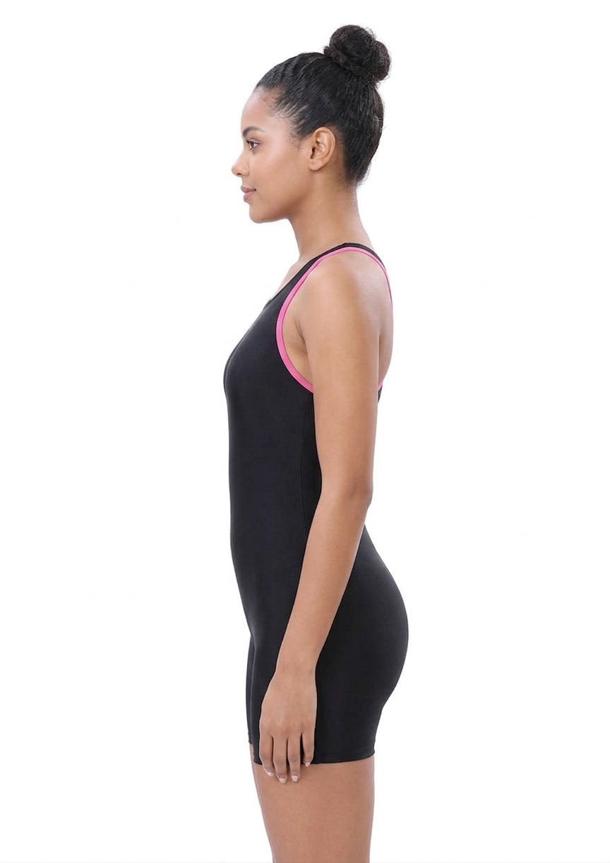 Lactra Women’s Racerback Leg Suit 528 | UPF 50+ Sun Protection | Full Coverage Sporty Swimsuit Pl001 010