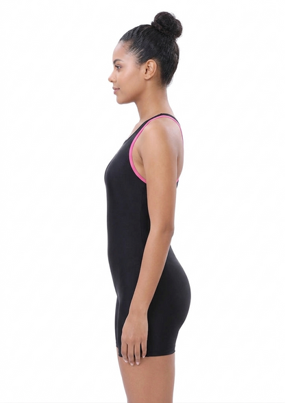 Lactra Women’s Racerback Leg Suit 528 | UPF 50+ Sun Protection | Full Coverage Sporty Swimsuit Pl001 010