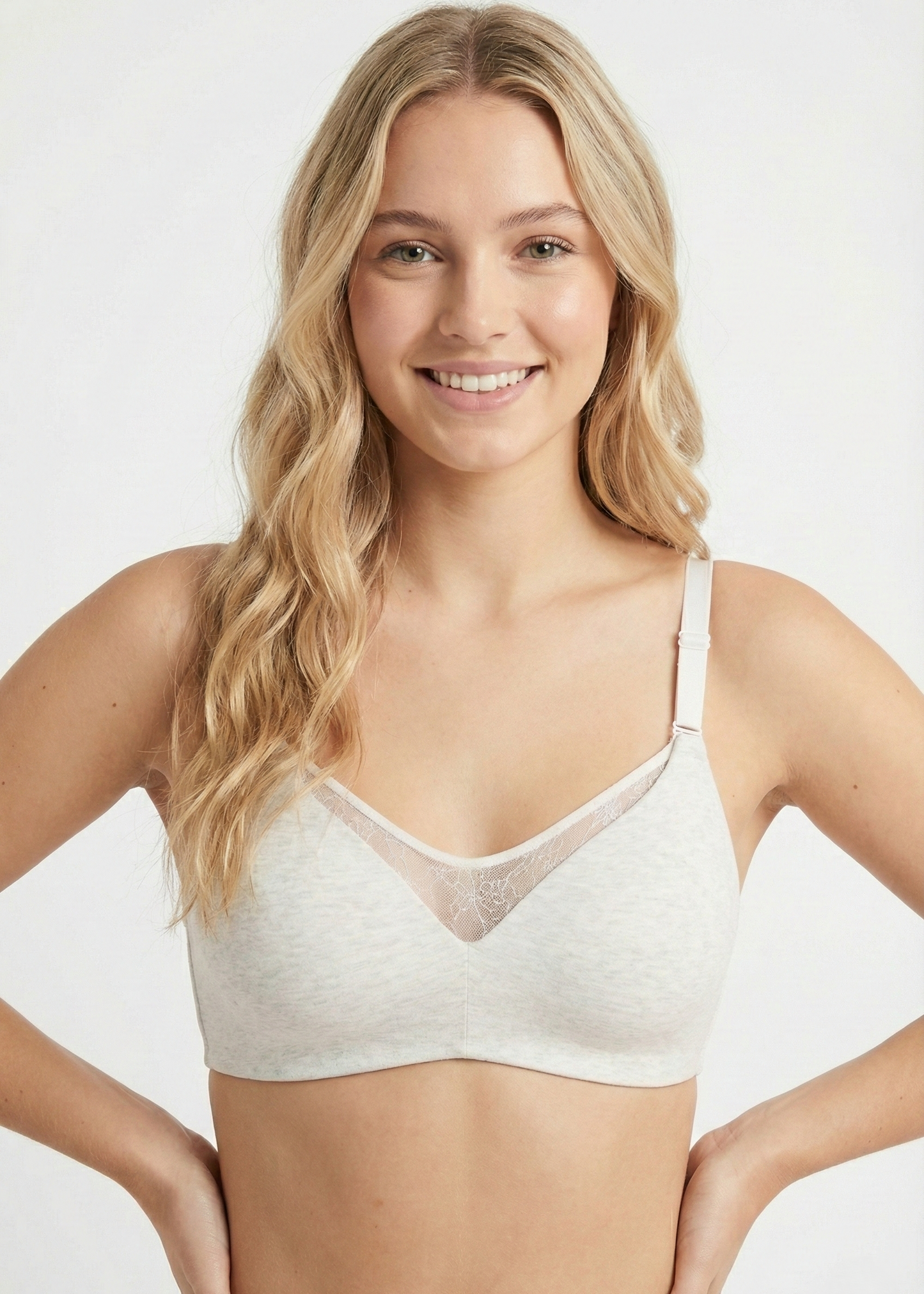 Triumph 110/538 Comfort 161 Padded Non-Wired Cotton T-Shirt Bra | Everyday Invisible 3/4 Coverage Bra Pink Mel