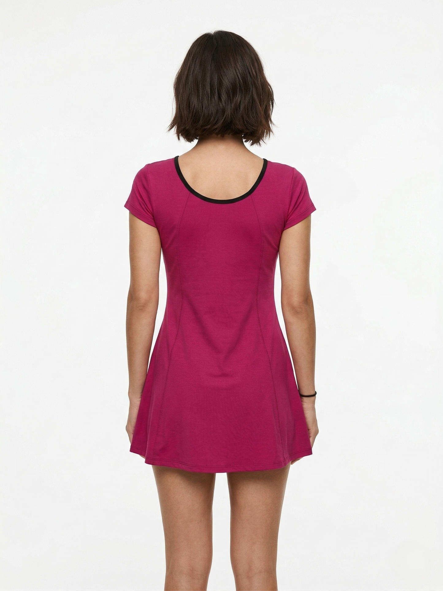 Lactra Women’s U-Back Swimdress 539 | Sleeve with Boyleg | Padded Support Stretch Swimwear Pl009