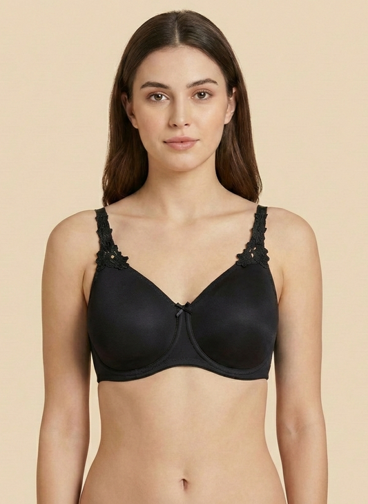 Triumph 150/669 Minimizer 21 Non-Padded Wired Full Figure Bra for Reduced Projection & Firm Support Black