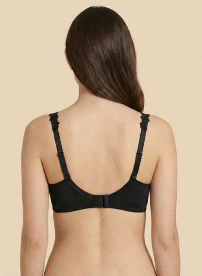 Triumph 150/669 Minimizer 21 Non-Padded Wired Full Figure Bra for Reduced Projection & Firm Support Black
