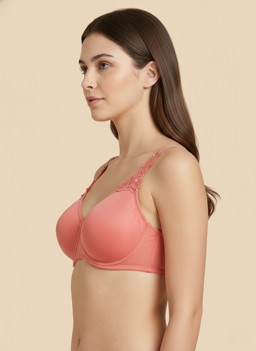 Triumph 150/669 Minimizer 21 Non-Padded Wired Full Figure Bra for Reduced Projection & Firm Support Salmon