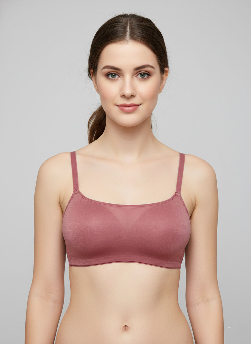 Triumph 757 Padded Non-Wired Bra | Seamless Lightly Padded T-Shirt Bra | Everyday Comfort Fit Wild Raspberry