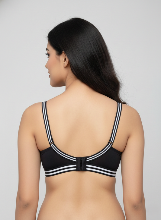 Triumph 784 Padded Non-Wired Bra | Smooth Full Coverage T-Shirt Bra | Everyday Comfort & Support Black