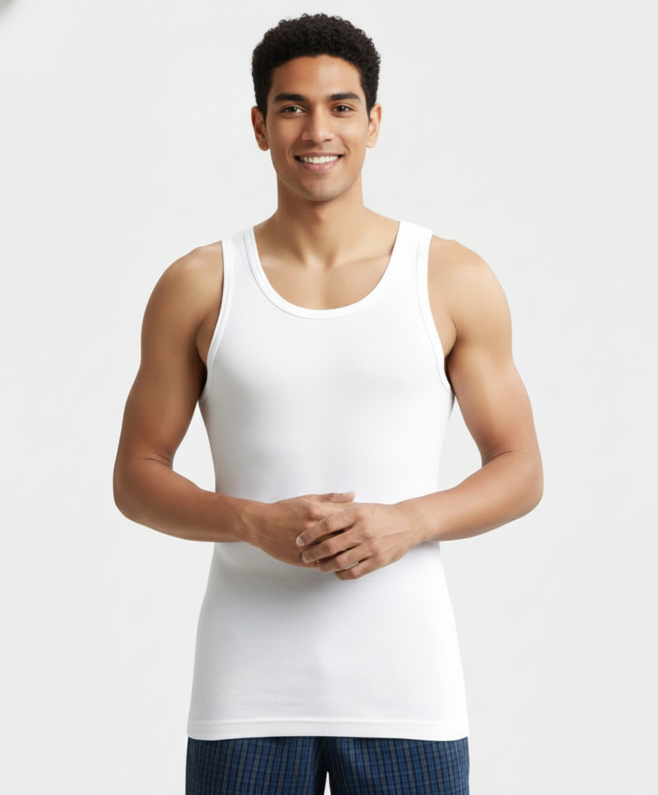 Jockey Men’s Classic Vest | Super Combed Cotton Sleeveless Undershirt | 8823